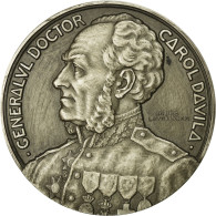 Roumanie, Médaille, Général Docteur Davila, Epreuve D'Auteur, Medicine, 1928 - Altri & Non Classificati