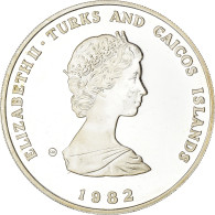 Monnaie, Îles Turks Et Caïques, Elizabeth II, 10 Crowns, 1982, Year Of Child - Turks And Caicos Islands