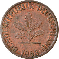 Monnaie, République Fédérale Allemande, Pfennig, 1968, Karlsruhe, TTB, Copper - 1 Pfennig