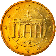République Fédérale Allemande, 10 Euro Cent, 2003, Munich, FDC, Laiton - Allemagne