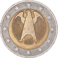 Allemagne, 2 Euro, Trial Turning Star With 5DM Edge, TTB, Bimétallique - Variétés Et Curiosités