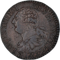 Monnaie, France, Louis XVI, 3 Deniers, 1792, Lyon, TTB+, Bronze, Gadoury:5 - Sonstige & Ohne Zuordnung