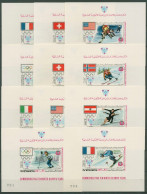 Jemen (Königreich) 1968 Flaggen Olympiade 529/39 Einzelblocks Postfr. (C18998) - Jemen