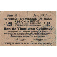 France, Rethel, 50 Francs, 1917, TTB - Notgeld