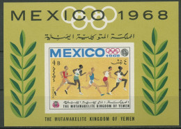 Jemen (Königreich) 1968 Olympiade Mexico Block 73 Postfrisch (C19002) - Jemen