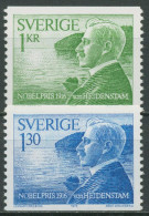 Schweden 1976 Nobelpreisträger Verner Von Heidenstam 970/71 Postfrisch - Neufs