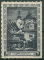 Kroatien 1943 Briefmarkenausstellung Zagreb Kloster Kirche 115 Mit Falz - Croatie