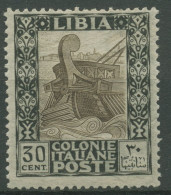 Italienisch-Libyen 1921 Freimarke Römisches Ruderboot 30 Mit Falz, Mängel - Libya