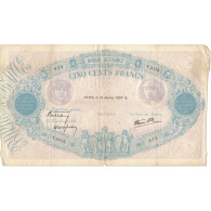 France, 500 Francs, Bleu Et Rose, 1939, V.3175873, TTB+, Fayette:31.23, KM:88c - 500 F 1888-1940 ''Bleu Et Rose''