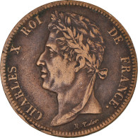 Monnaie, Colonies Françaises, Charles X, 5 Centimes, 1828, Paris, TTB, Bronze - Autres & Non Classés