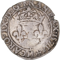 Monnaie, France, Charles IX, Double Sol Parisis, 1571, Toulouse, TB+, Argent - 1560-1574 Carlos IX