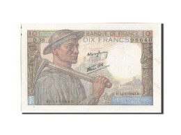 Billet, France, 10 Francs, 10 F 1941-1949 ''Mineur'', 1943, 1943-01-14, TTB+ - 10 F 1941-1949 ''Mineur''