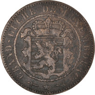 Monnaie, Luxembourg, William III, 10 Centimes, 1854, Utrecht, TB+, Bronze - Luxembourg