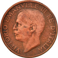 Monnaie, Italie, Vittorio Emanuele III, 10 Centesimi, 1933, Rome, TTB, Bronze - 1900-1946 : Victor Emmanuel III & Umberto II