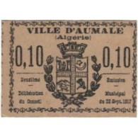 Billet, Algeria, 10 Centimes, Blason, 1917, 1917-09-22, SPL - Argelia