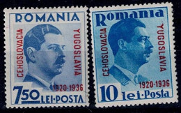 ROMANIA 1936 16TH ANNIVERSARY OF THE FOUNDING OF THE LITTLE ENTENTE MI No 522-3 MNH VF!! - Neufs