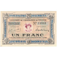 France, Troyes, 1 Franc, 1918, Chambre De Commerce, SUP+, Pirot:124-10 - Chambre De Commerce