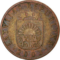 Monnaie, Lettonie, Santims, 2003 - Letonia