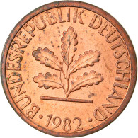 Monnaie, République Fédérale Allemande, Pfennig, 1982, Stuttgart, SUP, Copper - 1 Pfennig