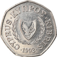 Monnaie, Chypre, 50 Cents, 1993, TTB, Copper-nickel, KM:66 - Cipro