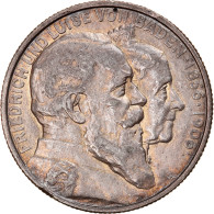 Monnaie, Etats Allemands, BADEN, Friedrich I, 2 Mark, 1906, SUP, Argent, KM:276 - Autres & Non Classés