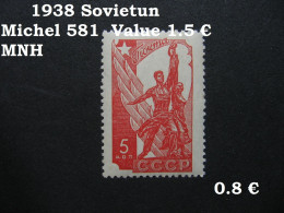 Russia Soviet 1938, Russland Soviet 1938, Russie Soviet 1938, Michel 581, Mi 581, MNH   [09] - Ungebraucht
