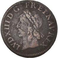 Monnaie, France, Louis XIII, Double Tournois De Warin, Tête à Gauche, Double - 1610-1643 Lodewijk XIII Van Frankrijk De Rechtvaardige