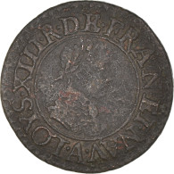 Monnaie, France, Louis XIII, Denier Tournois, Buste Enfantin « petite - 1610-1643 Lodewijk XIII Van Frankrijk De Rechtvaardige