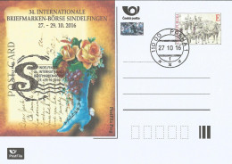 ** CDV A Czech Republic Sindelfingen Stamp Fair 2016 Rose Coach - Ansichtskarten