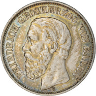 Monnaie, Etats Allemands, BADEN, Friedrich I, 2 Mark, 1901, Stuttgart, TTB+ - Autres & Non Classés