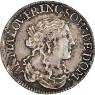 Monnaie, FRENCH STATES, Anna Maria Luisa, 1/12 ECU, 5 Sols, 1666, TTB, Argent - Other & Unclassified