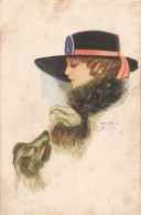 2h.328  G. NANNI - Donnina Con Cane - Charme - Glamour - Elegance - 1917 - Nanni