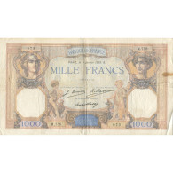 France, 1000 Francs, Cérès Et Mercure, 1929, 1929-01-04, TB, Fayette:37.3 - 1 000 F 1927-1940 ''Cérès Et Mercure''