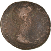 Monnaie, Diva Faustina I, As, Après 141 AD, Rome, TB, Bronze, RIC:1169 - The Anthonines (96 AD To 192 AD)