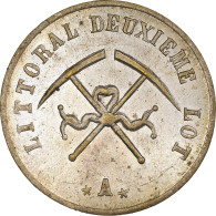 Jeton, France, Littoral Deuxième Lot, Franc, Cie. Des Mines, TTB+, Silver - Monétaires / De Nécessité