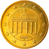 République Fédérale Allemande, 10 Euro Cent, 2003, Stuttgart, FDC, Laiton - Allemagne