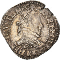 Monnaie, France, Henri III, Demi Franc Au Col Plat, 1/2 Franc, 1589, Bordeaux - 1574-1589 Heinrich III.