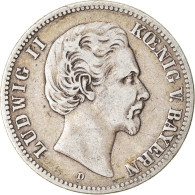 Monnaie, Etats Allemands, BAVARIA, Ludwig II, 2 Mark, 1876, Munich, TB, Argent - Other & Unclassified