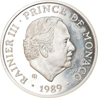 Monaco, Médaille, 40 ème Anniversaire De Rainier III, 1989, FDC, Argent - Autres & Non Classés