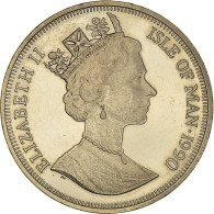 Monnaie, Isle Of Man, Elizabeth II, Crown, 1990, Pobjoy Mint, BE, SPL, Argent - Eiland Man