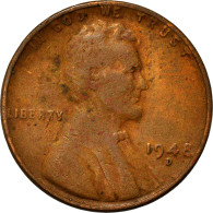 Monnaie, États-Unis, Lincoln Cent, Cent, 1948, U.S. Mint, Denver, TB, Laiton - 1909-1958: Lincoln, Wheat Ears Reverse