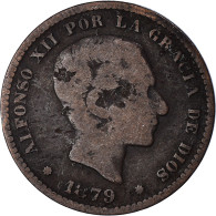 Monnaie, Espagne, 5 Centimos, 1879 - Primeras Acuñaciones
