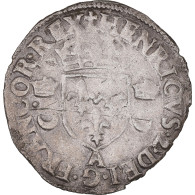 Monnaie, France, Henri II, Douzain Aux Croissants, 1553, Paris, TB+, Billon - 1547-1559 Hendrik II