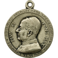 Vatican, Médaille, Pie XI à Lourdes, 1935, Penin, TTB+, Silvered Bronze - Altri & Non Classificati