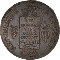 Monnaie, France, 2 Sols Aux Balances Daté, 2 Sols, 1793, Strasbourg, TTB+ - Altri & Non Classificati