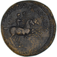 Monnaie, Nero And Drusus Caesars, Dupondius, 37-38, Roma, TTB, Cuivre, RIC:34 - La Dinastia Giulio-Claudia Dinastia (-27 / 69)