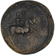Monnaie, Nero And Drusus Caesars, Dupondius, 37-38, Roma, TTB, Cuivre, RIC:34 - La Dinastía Julio-Claudia (-27 / 69)
