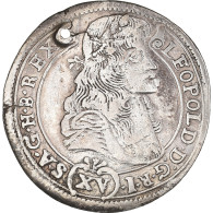 Monnaie, Hongrie, Leopold I, 15 Krajczar, 1687, Budapest, TTB, Argent, KM:A192 - Hongrie