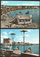 PORTO CESAREO - LECCE - ANNI 60-70 - LOTTO DI 2 CARTOLINE - PANORAMA DALLO SCOGLIO + LA SPIAGGIA - Lecce