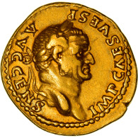 Monnaie, Vespasien, Aureus, 73 AD, Rome, TTB+, Or, RIC:549 - The Flavians (69 AD Tot 96 AD)